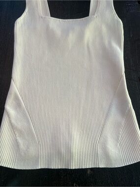 Rag and Bone cream Asher square neck thick ribbed tank. NWOT size Small.